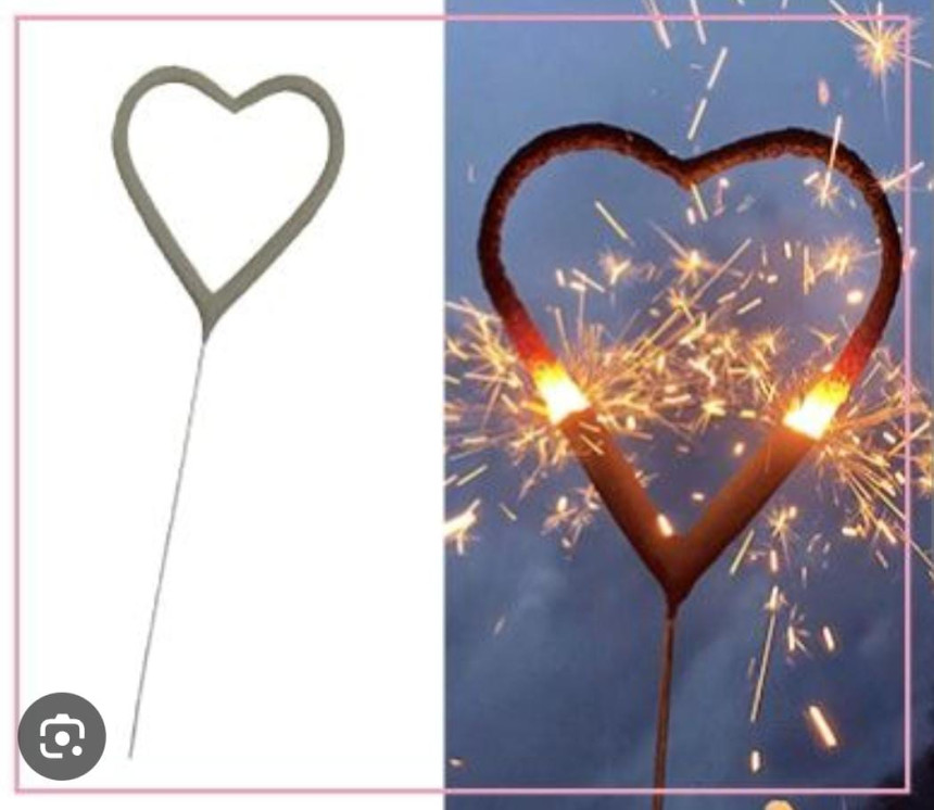 LOVE HEART SPARKLERS
